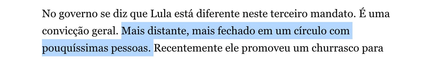 Trecho de texto da Míriam Leitão.