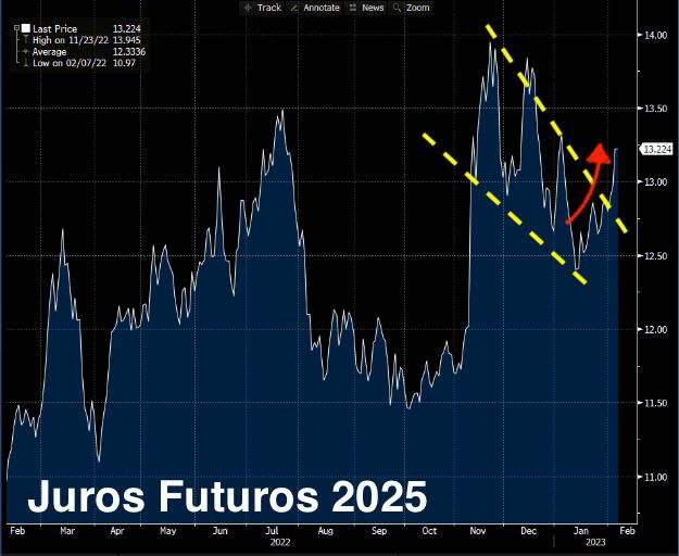 Juros futuros disparam a 13,2%