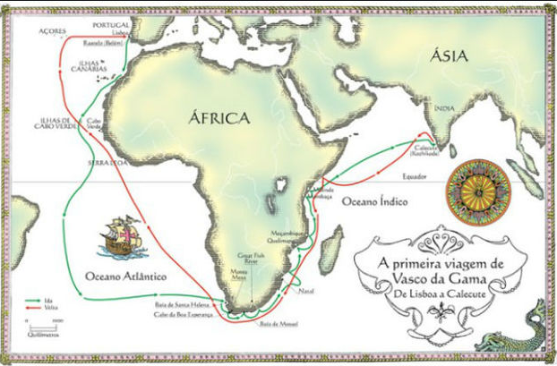 Mapa – África e Ásia.
