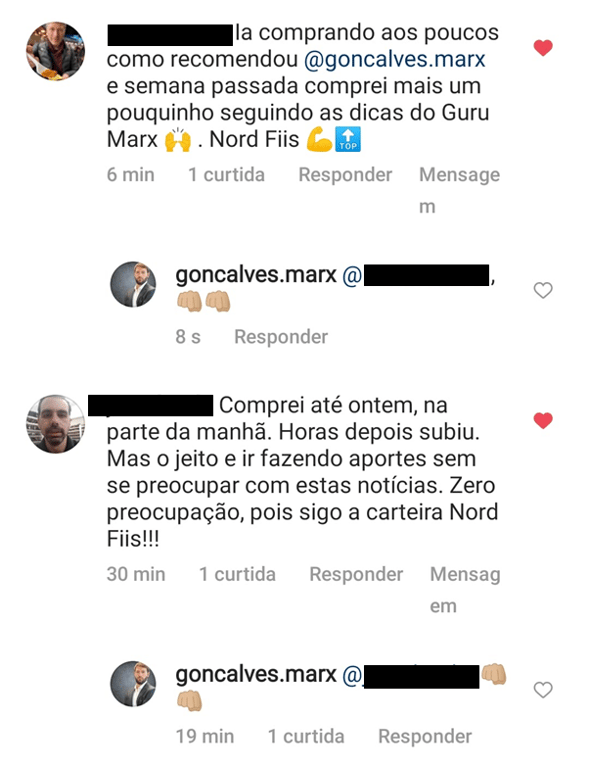 Depoimentos dos assinantes da série.