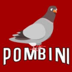 Ilustração de uma pomba com o texto "Pombini" abaixo.