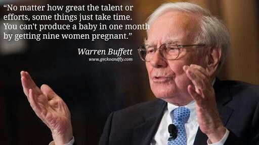 Citação de Warren Buffett.