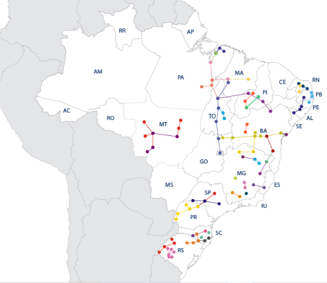 Distribuição geográfica Taesa.