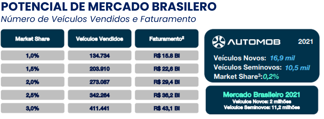 Potencial de mercado no Brasil para a Automob.