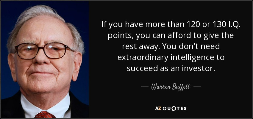 Citação de Warren Buffett. 